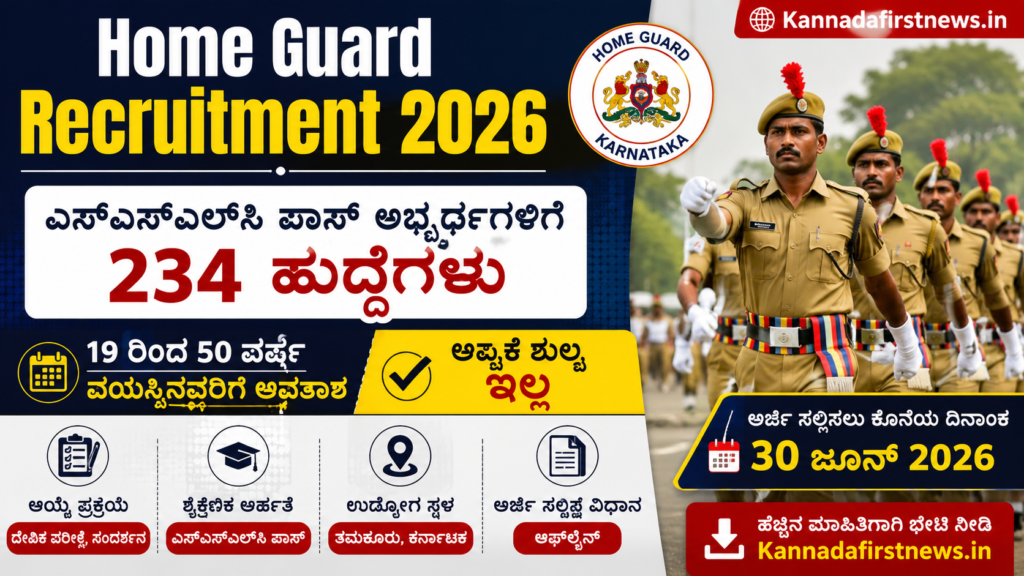 Home Guard Recruitment 2026 Karnataka 234 Vacancies